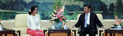 China's Xi meets Aung San Suu Kyi
