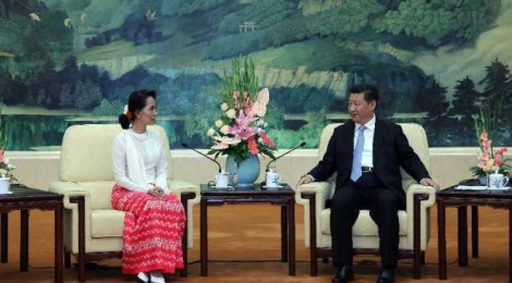 China's Xi meets Aung San Suu Kyi